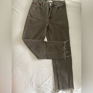 Brown RE/DONE straight leg jeans